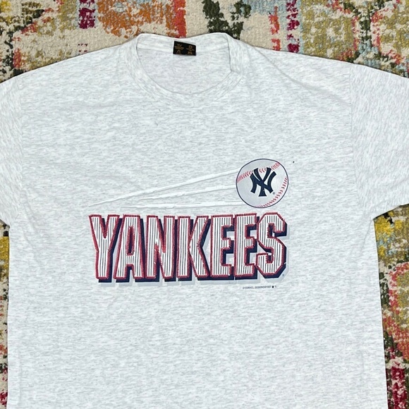 Vintage 90s New York Yankees MLB Baseball Crewneck 1990s Tshirt Mens - Picture 5 of 6